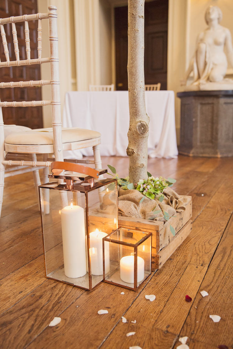 Candles Decor Aisle Ceremony Petals Antler Feather Stunning Countryside Wedding http://www.cottoncandyweddings.co.uk/