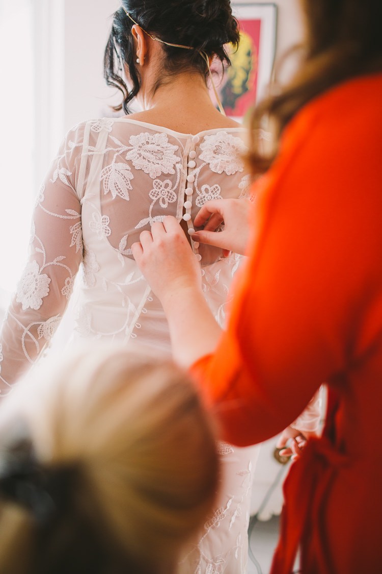Lace Button Back Dress Gown Bride Bridal Fun-Loving Low Key Pub Wedding https://www.oliviajudah.co.uk/