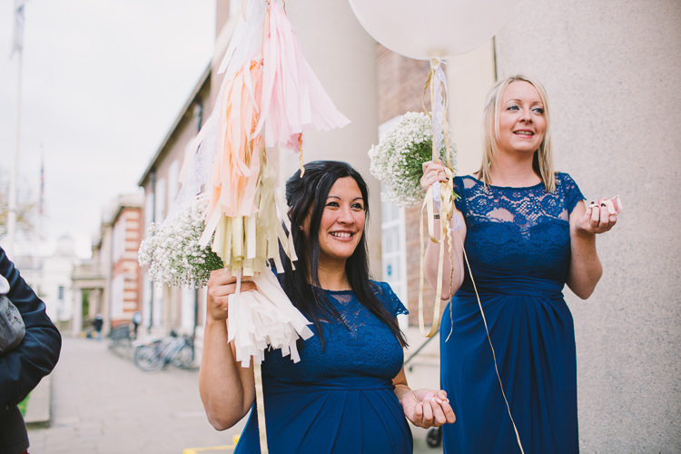 Blue Lace Bridesmaid Dresses Tassel Balloons Fun-Loving Low Key Pub Wedding https://www.oliviajudah.co.uk/