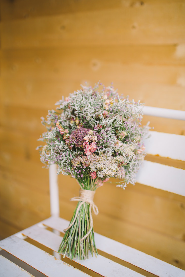 Dried Flowers Bouquet Bride Bridal Twine Fun-Loving Low Key Pub Wedding https://www.oliviajudah.co.uk/