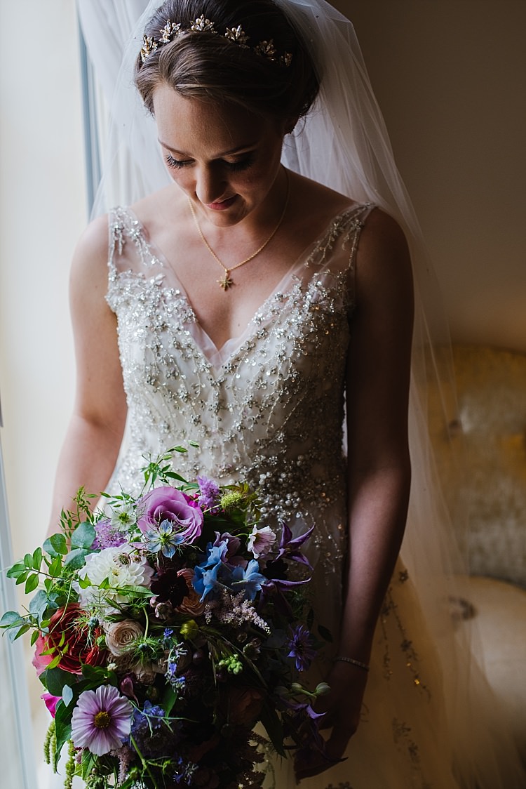 Bouquet Flowers Bride Bridal Colourful Sparkle Old Hollywood Glamour Wedding https://www.jonnybarratt.com/