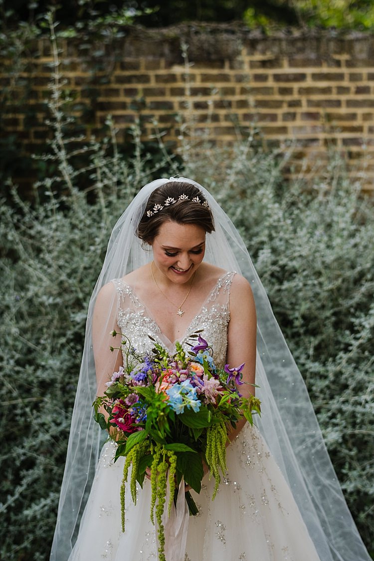 Bouquet Flowers Bride Bridal Colourful Cascading Sparkle Old Hollywood Glamour Wedding https://www.jonnybarratt.com/