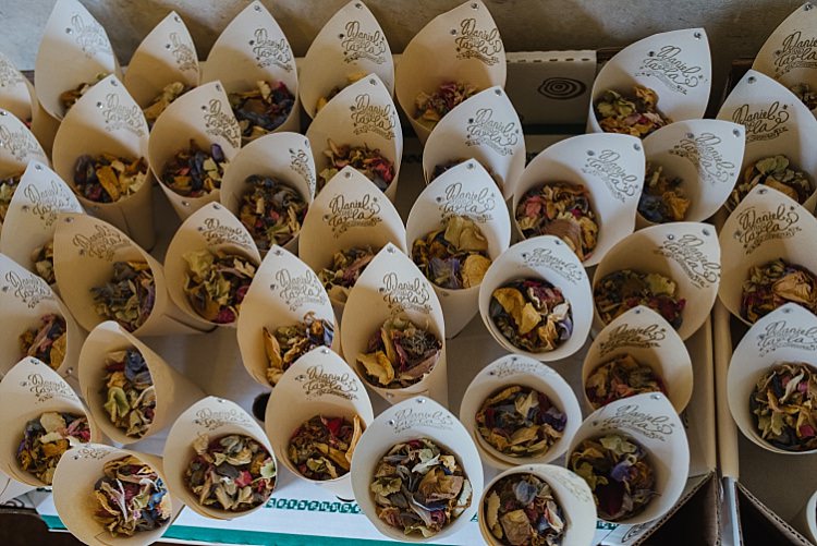 Confetti Petal Cones Sparkle Old Hollywood Glamour Wedding https://www.jonnybarratt.com/