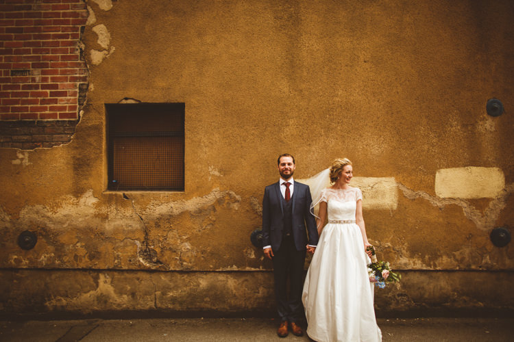 Bride Bridal Tara Keeley A Line Sleeves Dress Beaded Belt Lace Groom Industrial Cool Museum Wedding https://photography34.co.uk/