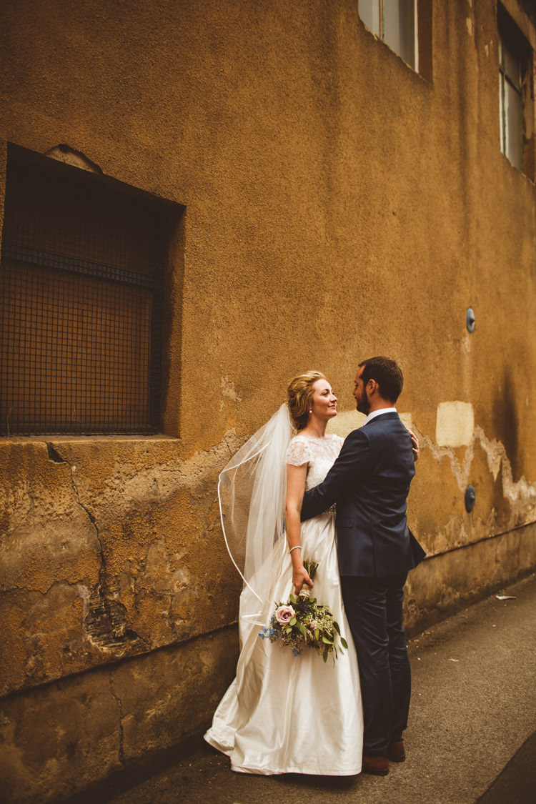 Bride Bridal Tara Keeley A Line Sleeves Dress Beaded Belt Lace Groom Industrial Cool Museum Wedding https://photography34.co.uk/