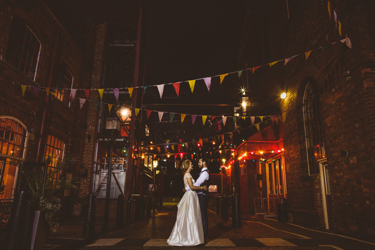Bride Bridal Tara Keeley A Line Sleeves Dress Beaded Belt Lace Groom Bunting Industrial Cool Museum Wedding https://photography34.co.uk/