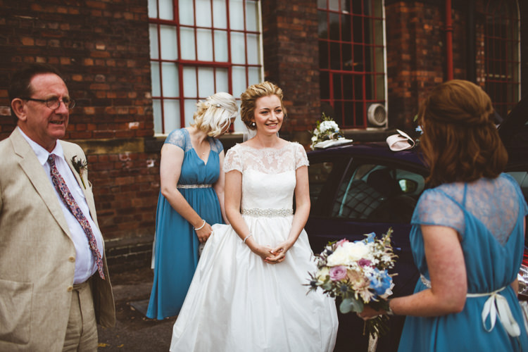 Tara Keeley Bride Bridal Dress Pockets Blue ASOS Bridesmaids Industrial Cool Museum Wedding https://photography34.co.uk/