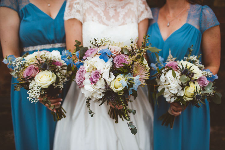 Pastel Bouquets Rose Gypsophila Greenery Thistle Industrial Cool Museum Wedding https://photography34.co.uk/