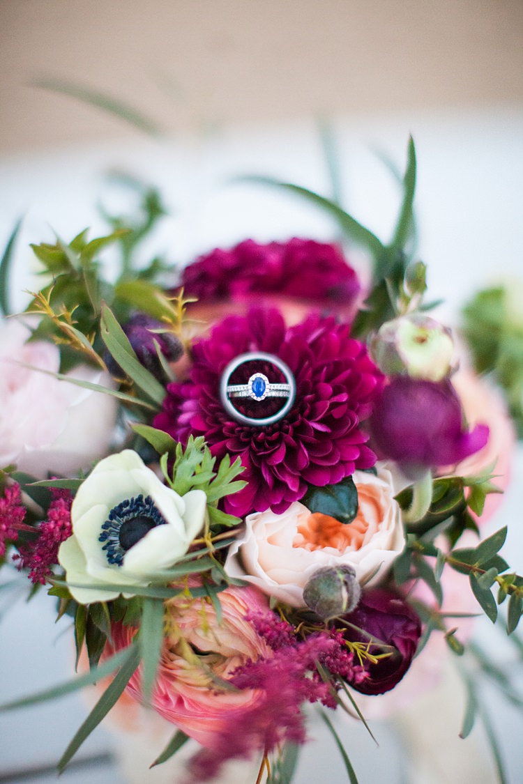 Sapphire Halo Engagement Ring Bride Bridal Fun Spring Floral Creative Wedding https://www.binkynixon.com/