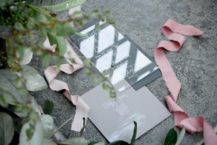 Perspex Stationery Invitations Ethereal Soft Fine Art Wedding Ideas http://lizbakerphotography.co.uk/