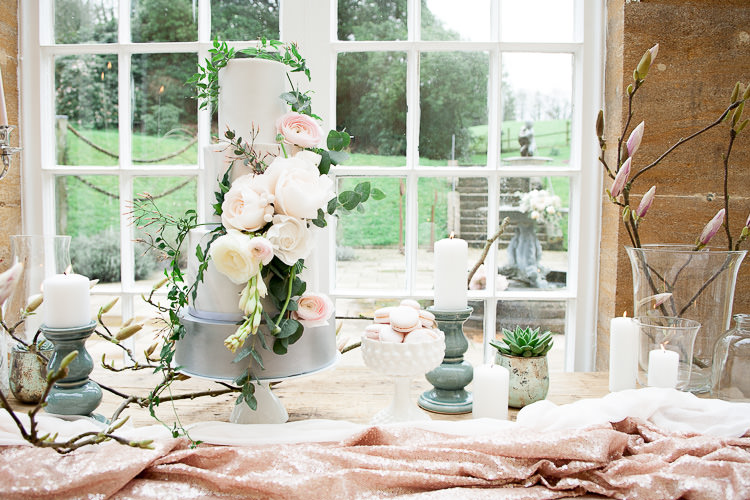 Cake Table Flowers Silk Candles Ethereal Soft Fine Art Wedding Ideas http://lizbakerphotography.co.uk/