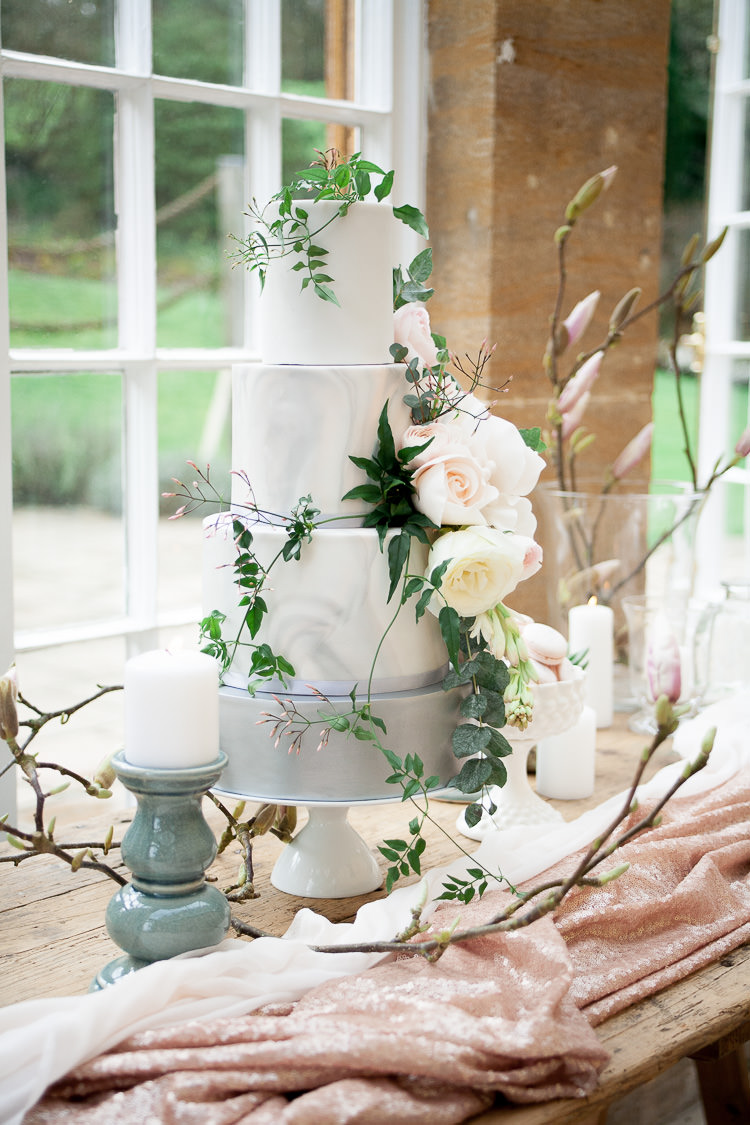 Marble Cake Grey Flowers Ethereal Soft Fine Art Wedding Ideas http://lizbakerphotography.co.uk/