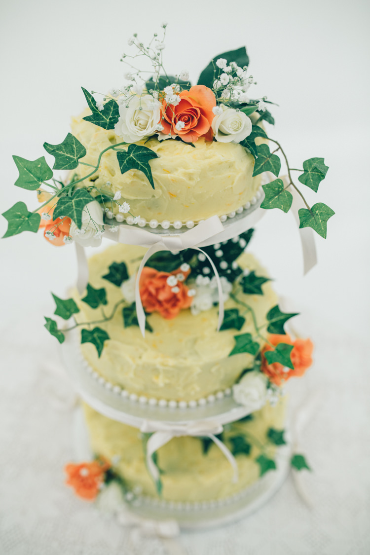 Traditional Cake Teir Flowers Wildflower Village Green Handfasting Wedding http://www.naomijanephotography.com/