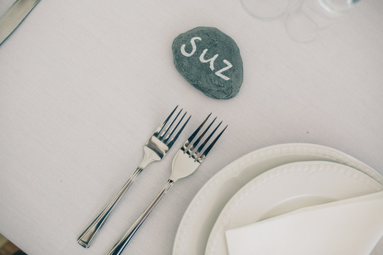 Pebble Place Name Setting Wildflower Village Green Handfasting Wedding http://www.naomijanephotography.com/