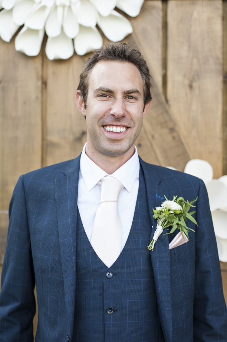 Check Suit Groom Navy Chilled Country Boho White Green Wedding http://eleanorjaneweddings.co.uk/