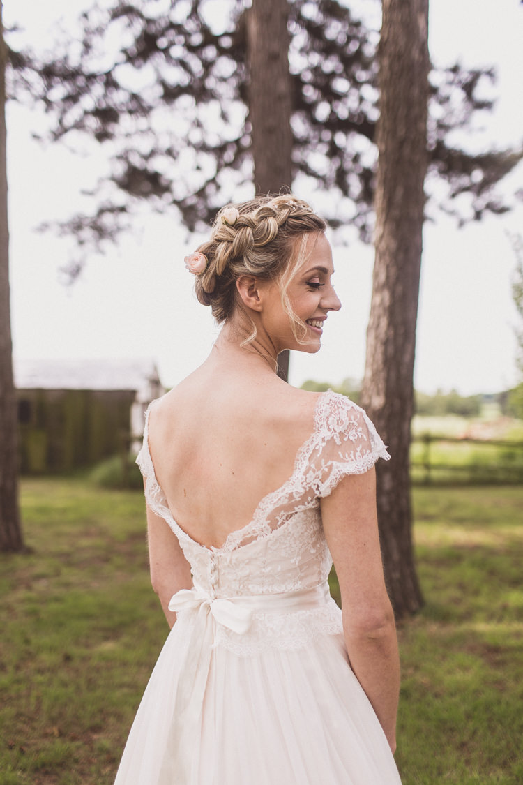 Low Back Sash Bride Bridal Gown Dress Rose Quartz Serenity Spring Wedding Ideas https://www.wearetheclarkes.com/