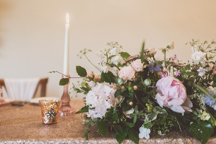 Peonies Hydrangea Delphinium Rose Bouquet Flowers Pastel Rose Quartz Serenity Spring Wedding Ideas https://www.wearetheclarkes.com/
