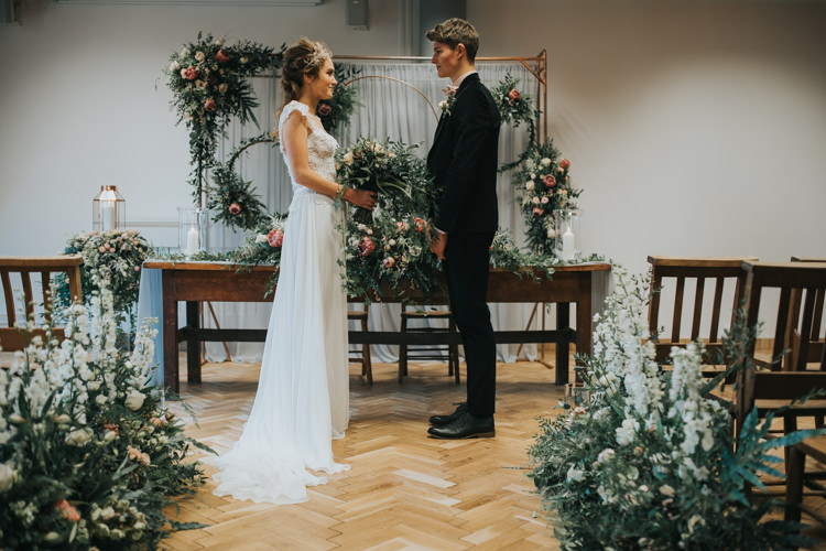 Industrial Into The Wild Greenery Wedding Ideas http://www.ivoryfayre.com/