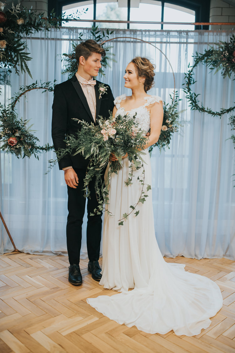 Industrial Into The Wild Greenery Wedding Ideas http://www.ivoryfayre.com/
