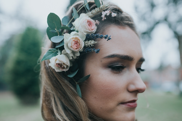 Hair Bride Bridal Style Messy Rustic Flowers Industrial Into The Wild Greenery Wedding Ideas http://www.ivoryfayre.com/