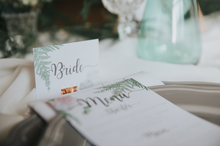 Botanical Stationery Invitation Place Card Menu Setting Paper Industrial Into The Wild Greenery Wedding Ideas http://www.ivoryfayre.com/