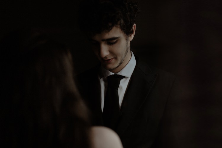 Bride Groom Tailored Black Suit White Shirt Black Tie Breathtaking Wild Scotland Elopement http://www.theferros.com/