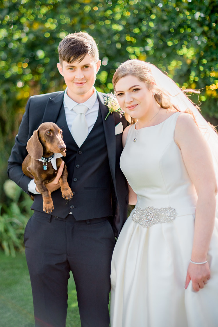 Dog Pet Bride Groom Modern Rustic Ivory Barn Wedding http://vickylamburn.com/