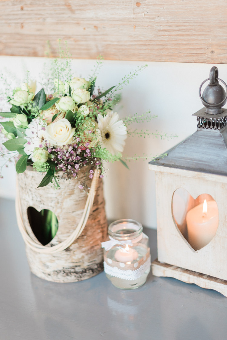 Candles Decor Modern Rustic Ivory Barn Wedding http://vickylamburn.com/