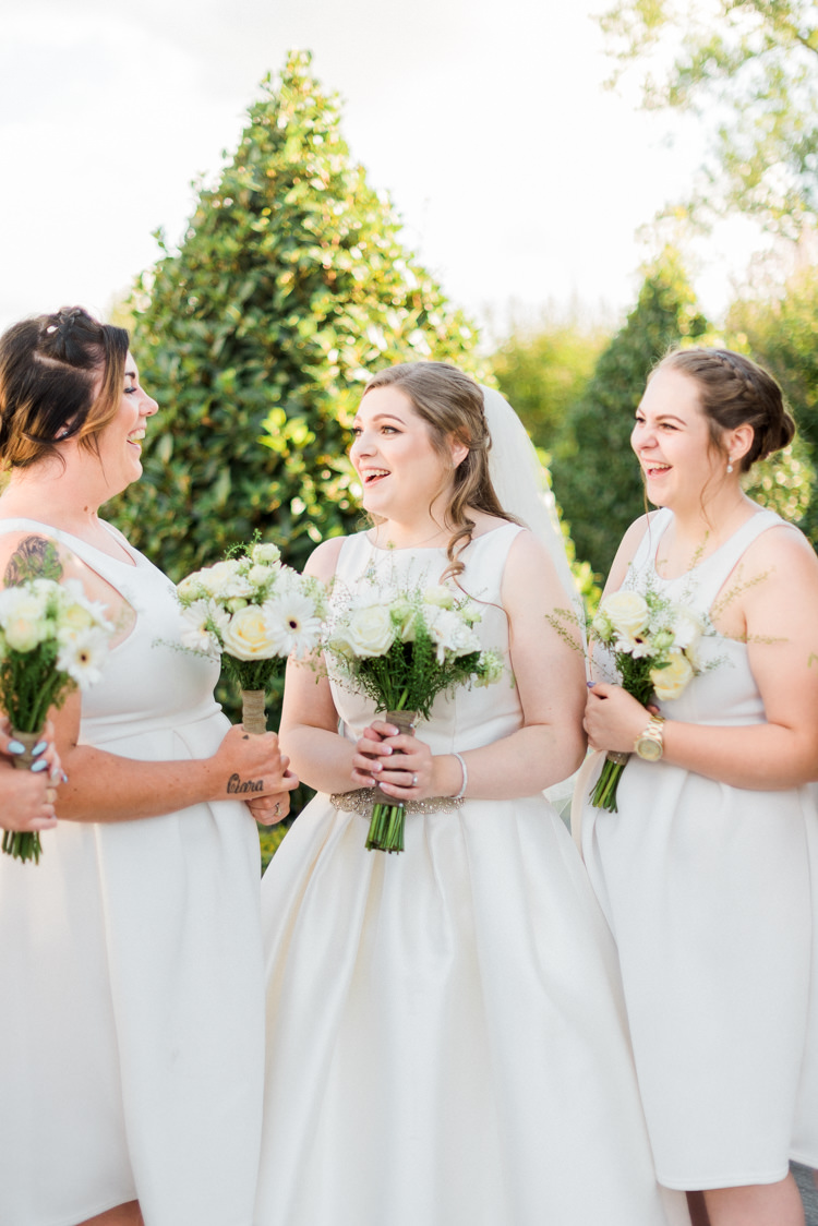Bridesmaids Dresses Short Modern Rustic Ivory Barn Wedding http://vickylamburn.com/