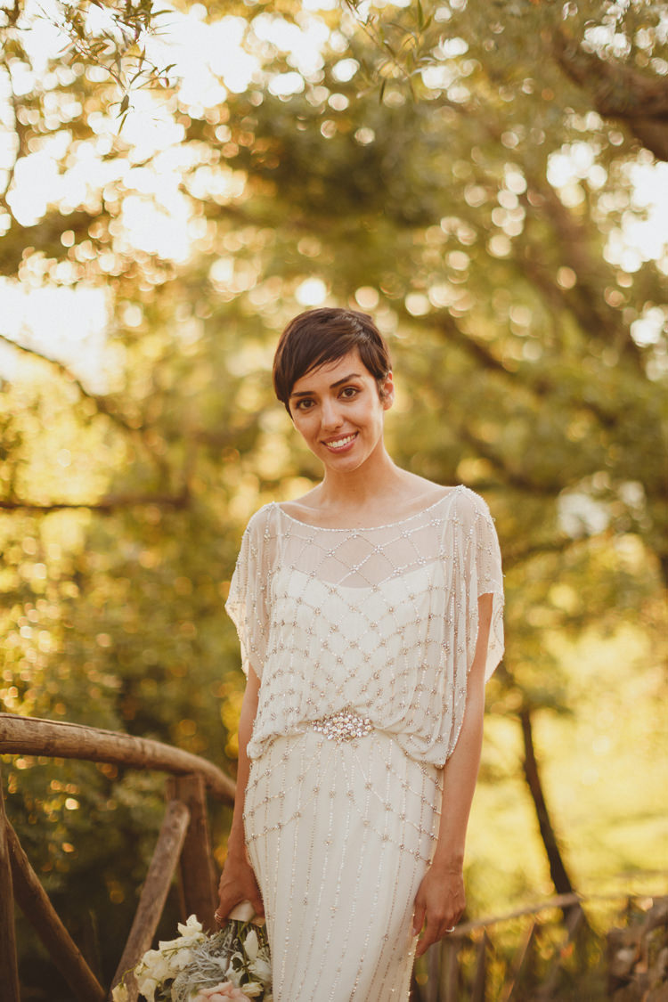 Jenny Packham Dress Bride Bridal Sequin Beaded Beautifully Intimate Open Air Wedding Umbria http://www.edpeers.com/