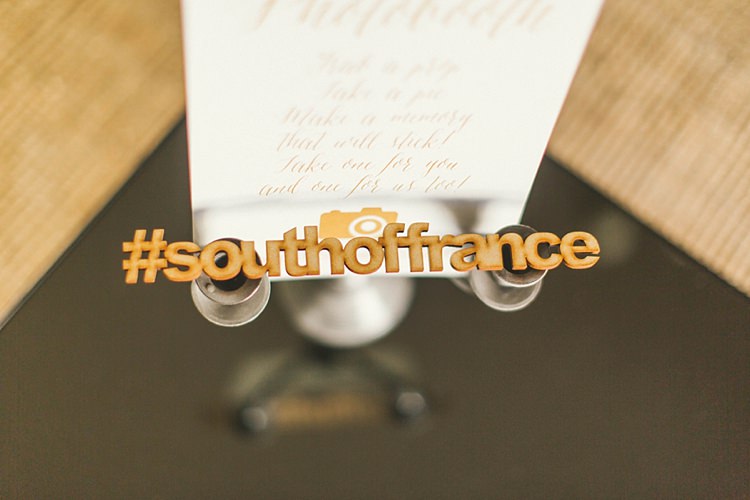 Decor Laser Cut Wooden Sign Natural Romantic Chateau Destination Wedding South of France http://www.jayrowden.com/