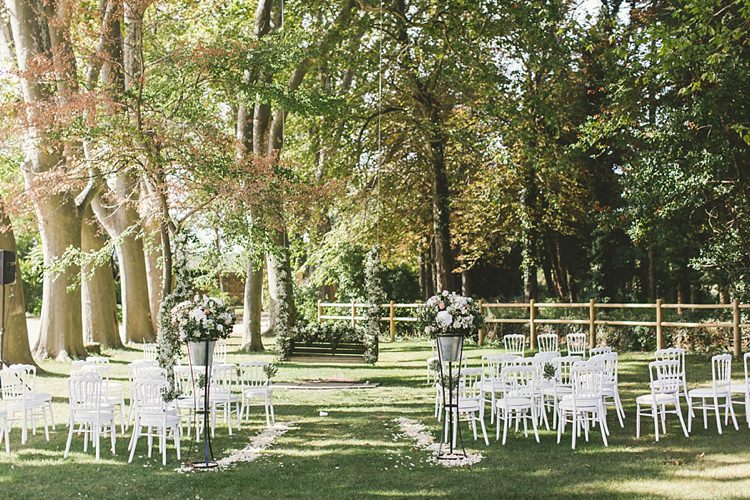 Outdoor Ceremony White Natural Romantic Chateau Destination Wedding South of France http://www.jayrowden.com/