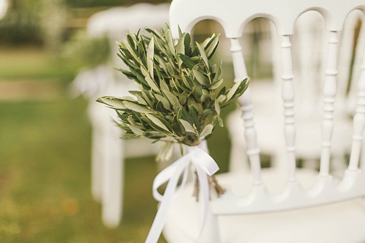 Ceremony Detail Aisle Olive Greenery White Natural Romantic Chateau Destination Wedding South of France http://www.jayrowden.com/