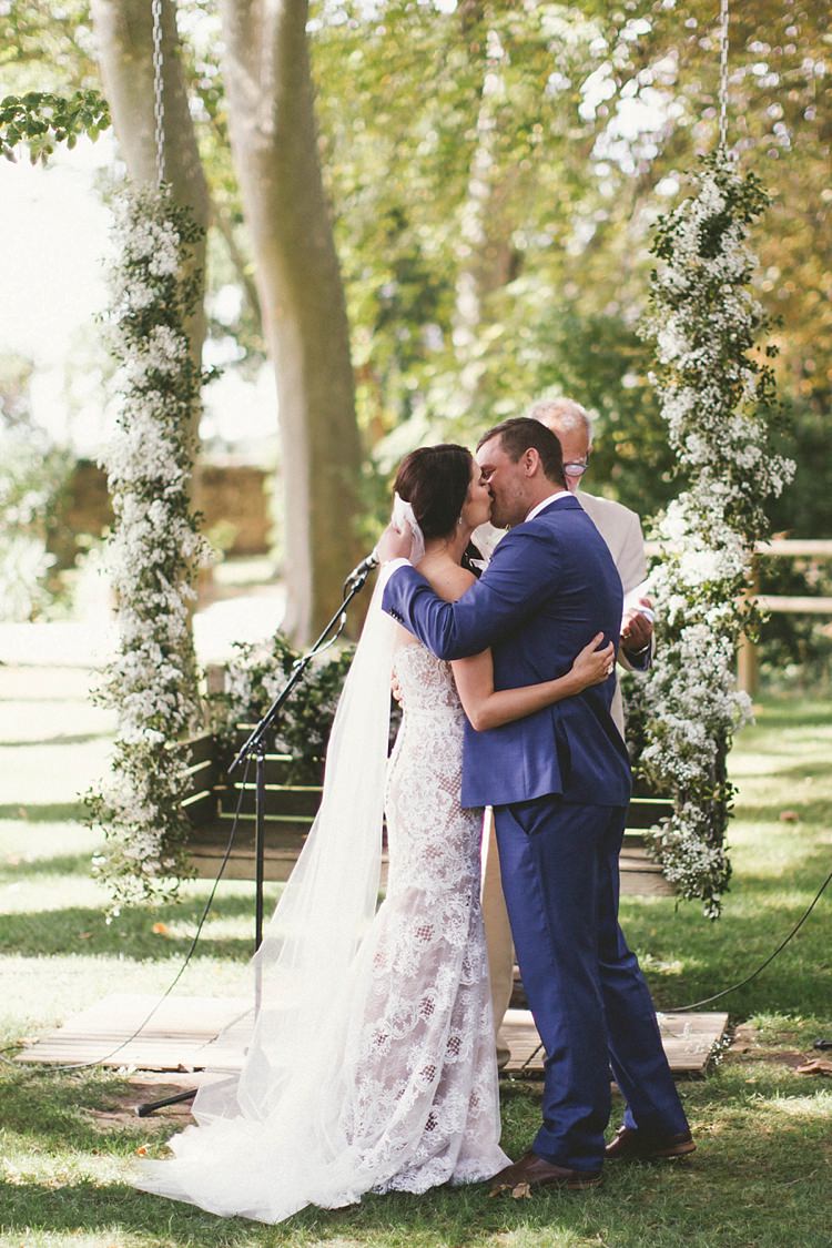 Bride Bridal Veil Lenka of Melbourne Dress TM Lewin Groom Natural Romantic Chateau Destination Wedding South of France http://www.jayrowden.com/