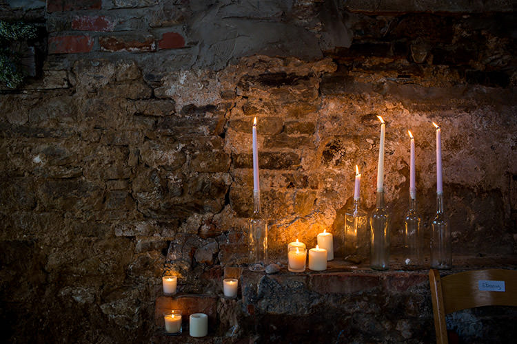 Candles Decor Barn Stylish Winter Glamour Wedding http://lunaweddings.co.uk/