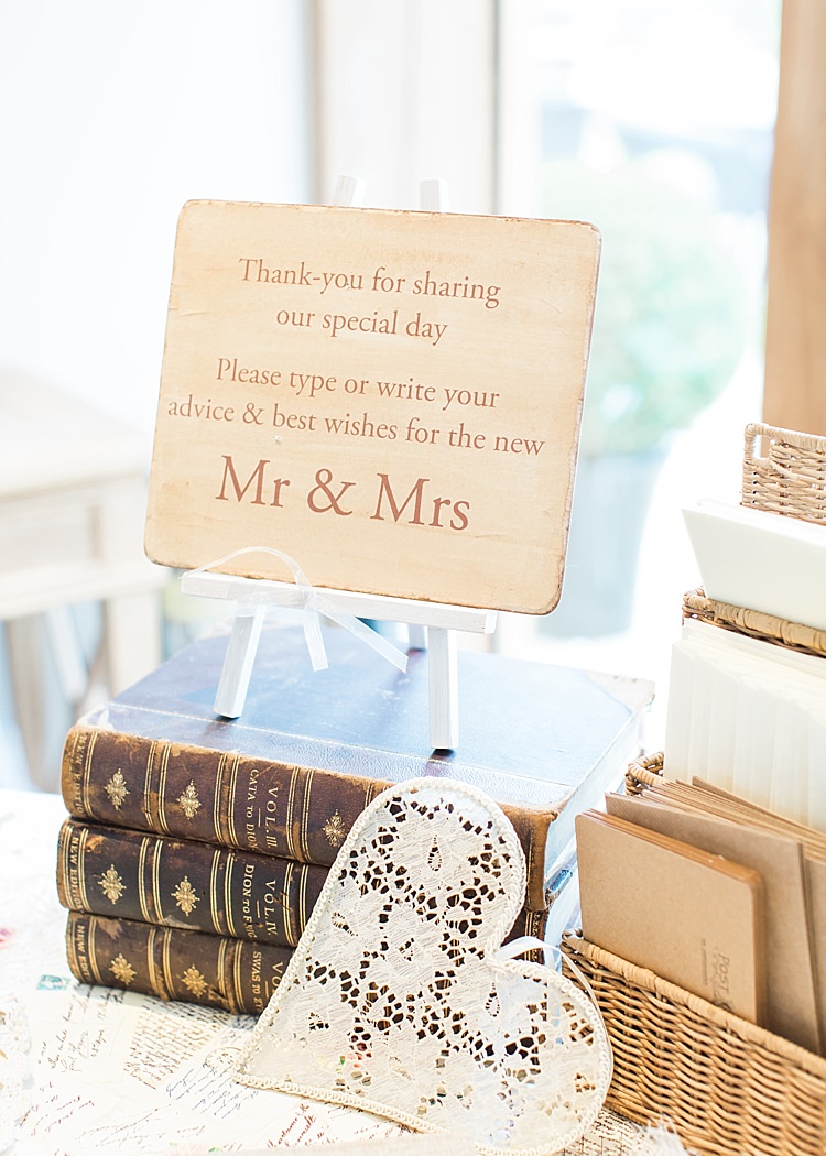 Guest Book Card Table Rustic Romantic Soft Pastels Barn Wedding http://www.sungblue.com/