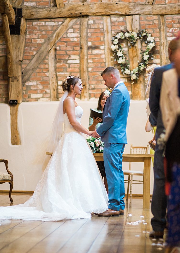 Bridal Bride Lilian West Ball Gown Veil Groom Next Romantic Soft Pastels Barn Wedding http://www.sungblue.com/