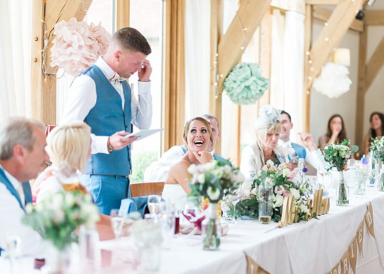 Romantic Soft Pastels Barn Wedding http://www.sungblue.com/