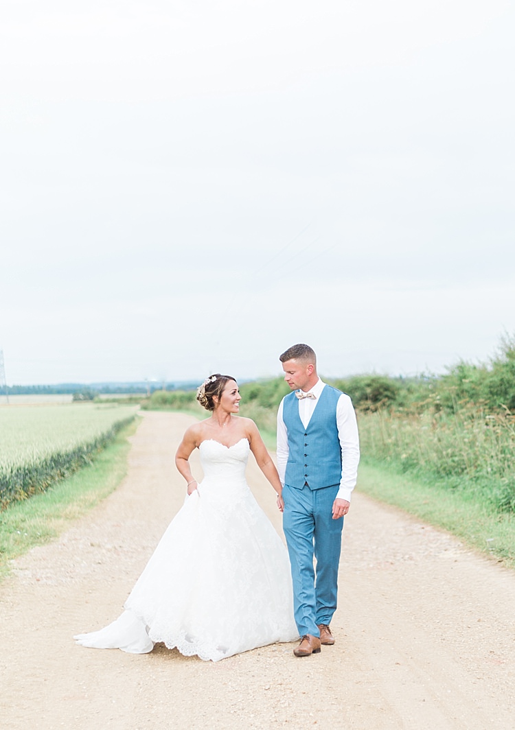 Bride Bridal Groom Lilian West Ballgown Next Romantic Soft Pastels Barn Wedding http://www.sungblue.com/