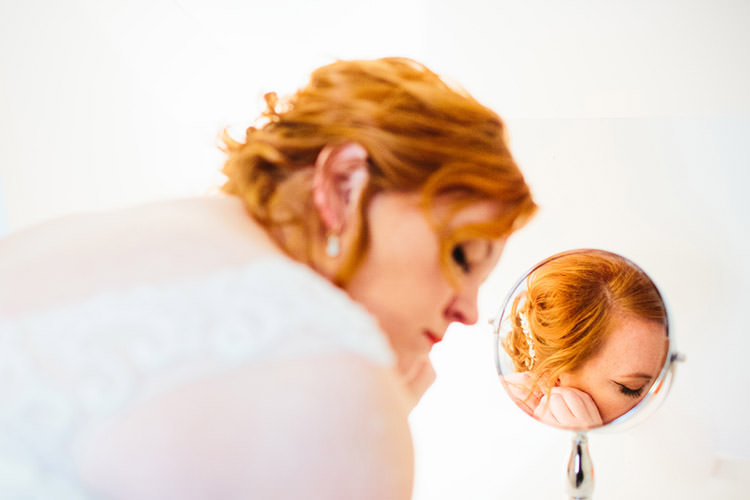 Bride Ceremony Preparations Lace Tulle Bridal Gown Vintage Hairclip Creative Quirky Rustic Barn Wedding Tennessee http://www.alexbeephoto.com/