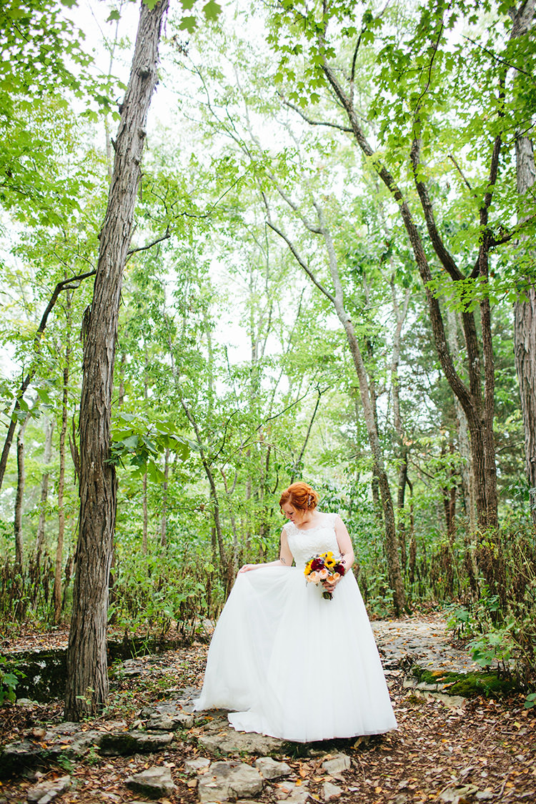 Bride Lace Tulle Bridal Gown Multicoloured Bouquet Sunflowers Succulents Peonies Creative Quirky Rustic Barn Wedding Tennessee http://www.alexbeephoto.com/