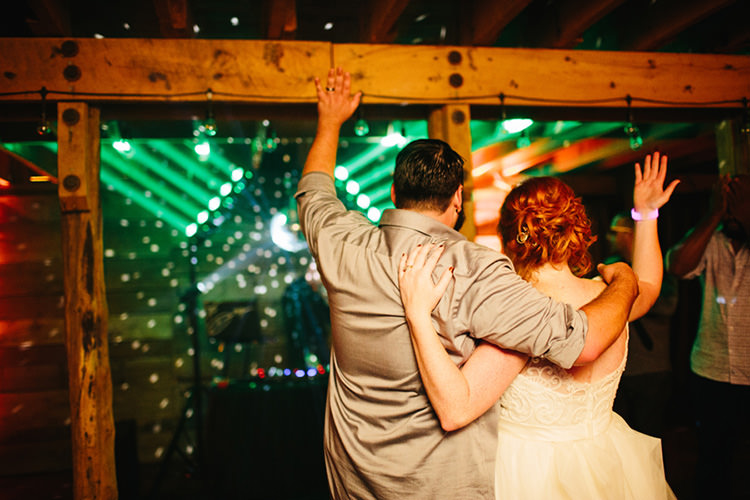 Reception Bride Lace Tulle Bridal Gown Groom Light Grey Shirt Farewell Fairy Lights Creative Quirky Rustic Barn Wedding Tennessee http://www.alexbeephoto.com/