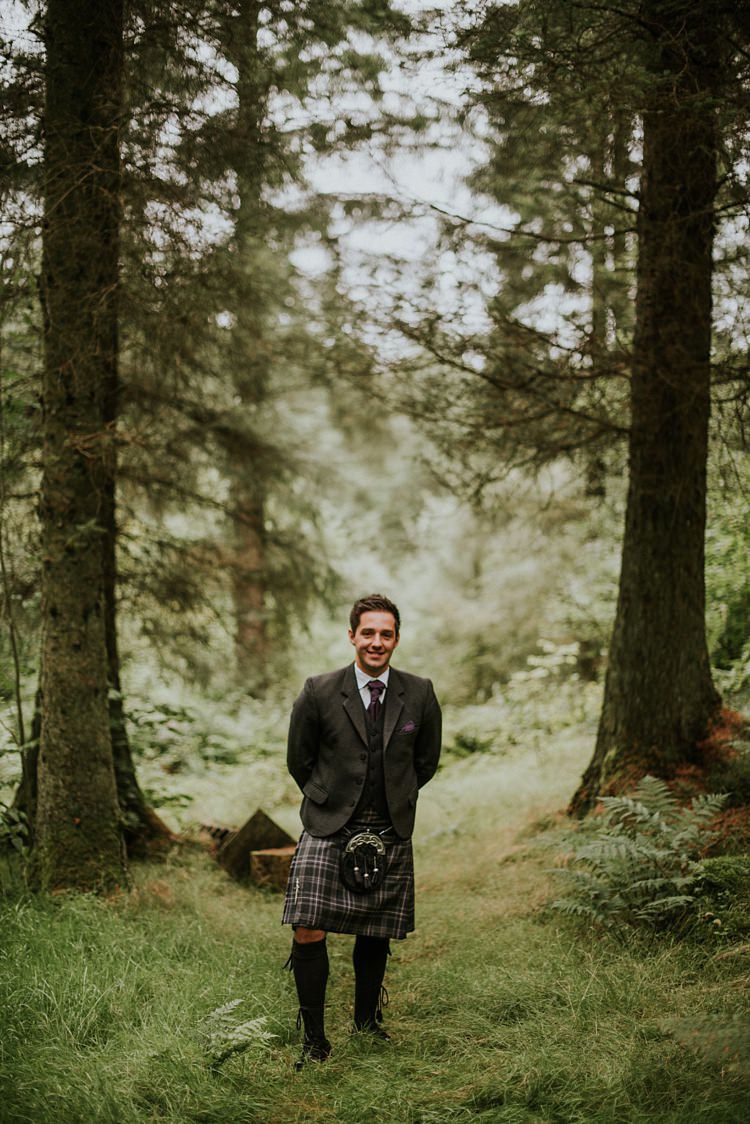 Kilt Tweed Groom Creative Woodland Mad Hatters Tea Party Wedding https://www.clairefleckphotography.com/