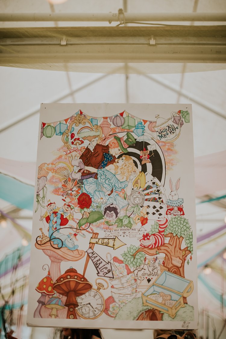 Art Work Banner Personalised Creative Woodland Mad Hatters Tea Party Wedding https://www.clairefleckphotography.com/