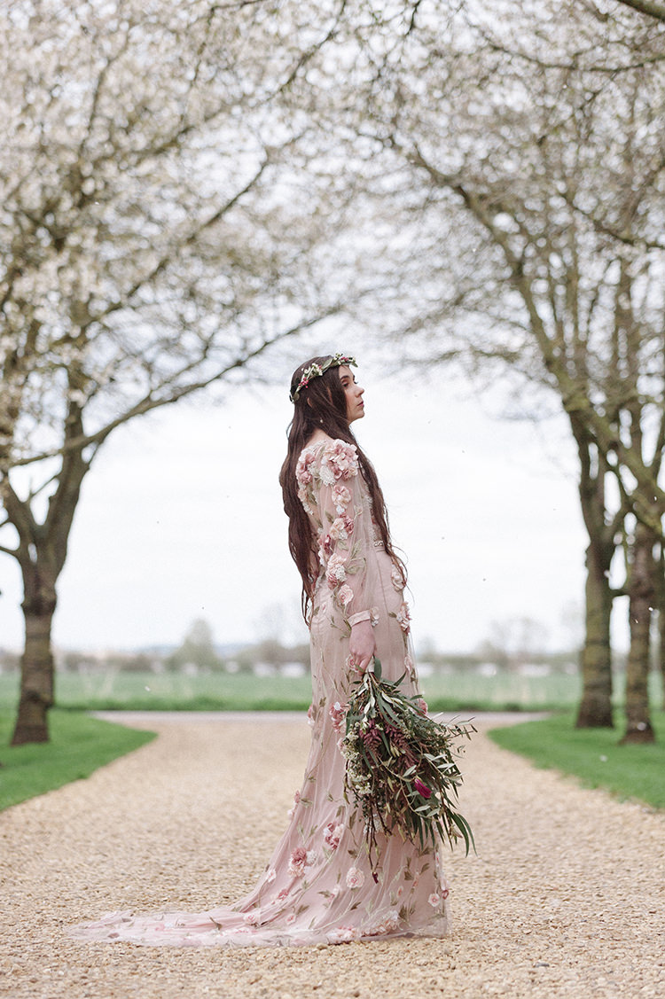 Floral Dress Gown Pink Bride Bridal Cherry Blossom Soft Spring Wedding Ideas http://www.photographybybea.co.uk/
