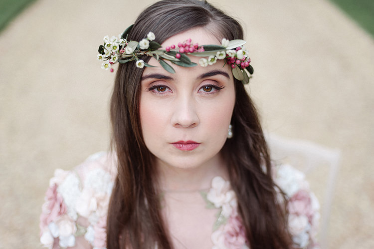 Flower Crown Vine Headdress Bride Bridal Accessory Wax Berries Cherry Blossom Soft Spring Wedding Ideas http://www.photographybybea.co.uk/