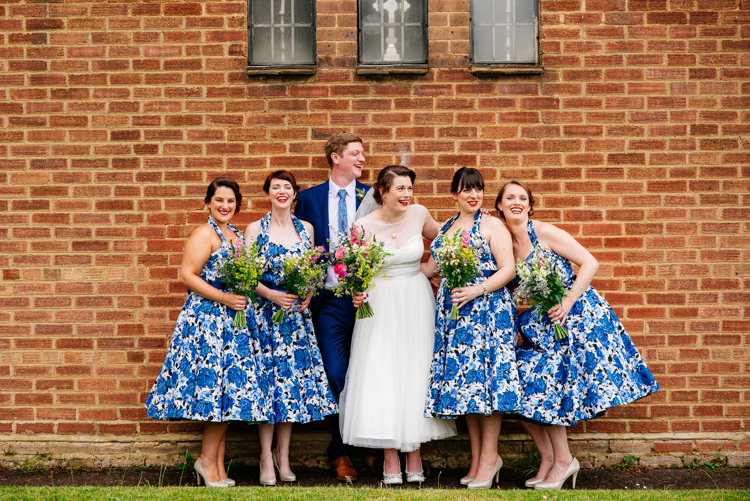 Short Prom Dresses 1950s Floral Bridesmaids Blue Quirky Vintage Fun Loving Hall Wedding http://www.karolinasimankowicz.com/