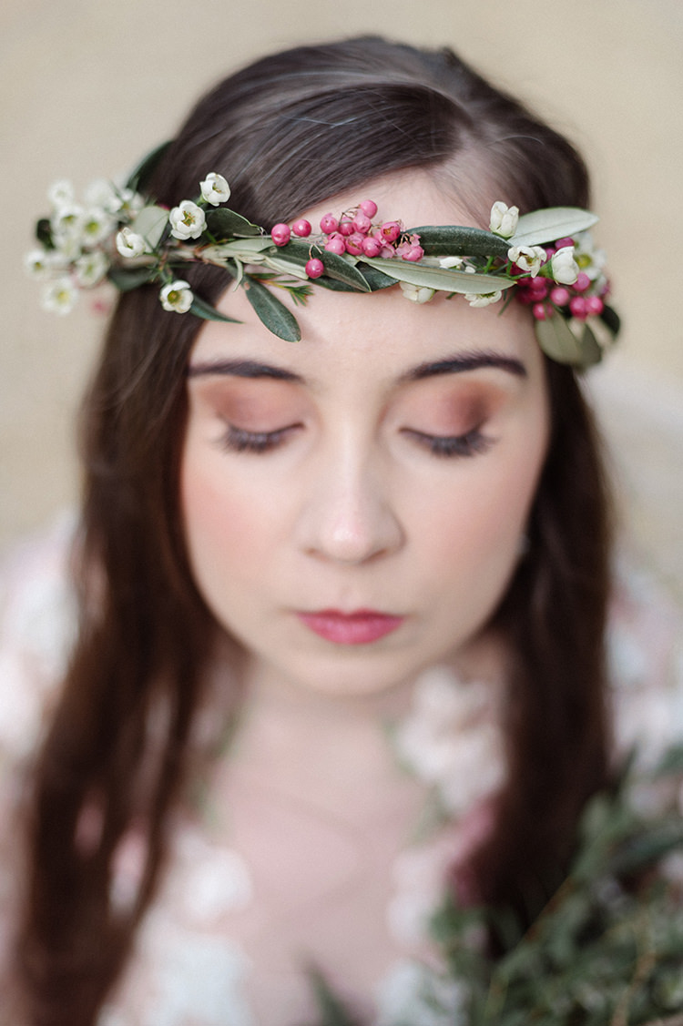Flower Crown Vine Headdress Bride Bridal Accessory Wax Berries Cherry Blossom Soft Spring Wedding Ideas http://www.photographybybea.co.uk/