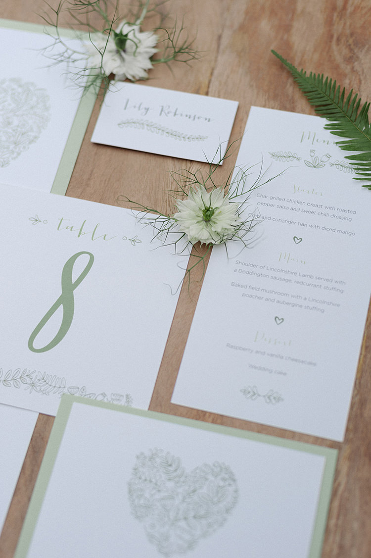 Green Botanical Stationery Paper Invitation Suite Cherry Blossom Soft Spring Wedding Ideas http://www.photographybybea.co.uk/