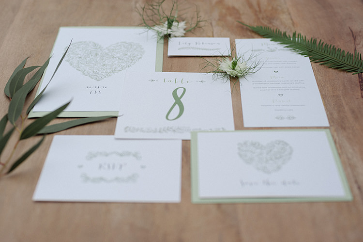 Green Botanical Stationery Paper Invitation Suite Cherry Blossom Soft Spring Wedding Ideas http://www.photographybybea.co.uk/